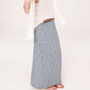 Lou & Grey by Loft SZ M Granite Cotton Maxi Skirt